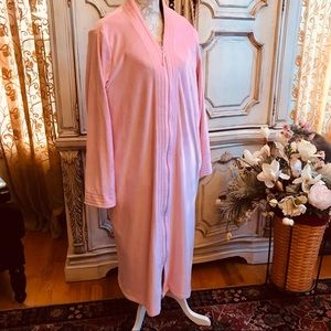ADONNA 💖 LUXURIOUS BLUSH ROSE LOUNGE ROBE FRONT ZIP LIKE NEW WITH TAGS SZ XXL